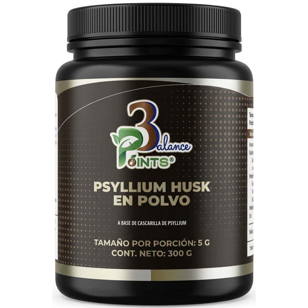 Psyllium Husk en polvo fibra natural 3 Balance Points