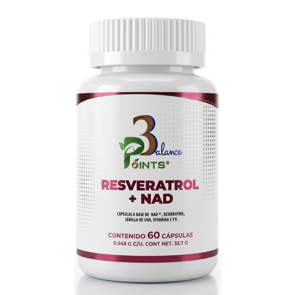 Resveratrol NAD suplemento antiedad 3 Balance Points